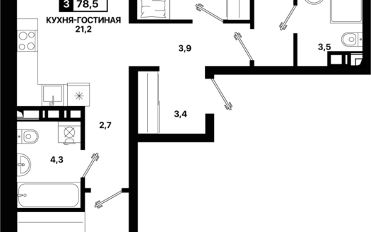 Продажа 3-х комнатной квартиры в новостройке, Мариуполь